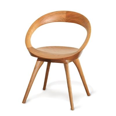 ふるさと納税 藤枝市 起立木工 ANELLOチェア ブラックチェリー(オイル仕上げ)椅子