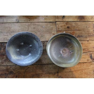 ふるさと納税 松田町 【龍の背窯】山本安朗作 南蛮焼〆小皿(16.5cm)2枚セットの画像