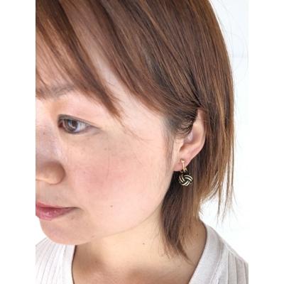 ふるさと納税 伊賀市 (組紐)イヤリング　モンキー　黒金