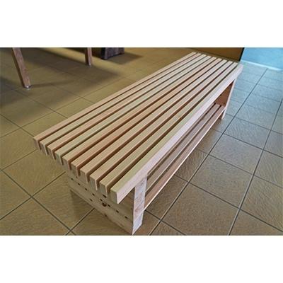 ふるさと納税 日高川町 [和歌山県日高川町産]ヒノキのスリット型ベンチ 1脚