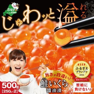 ふるさと納税 別海町 【希少 北海道産鮭いくら】いくら醤油漬け 500g