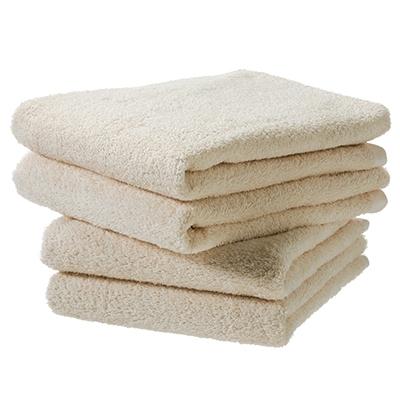 みこりん】 クリーム色 コットン バスタオル 4枚セット prakriti-ogtb