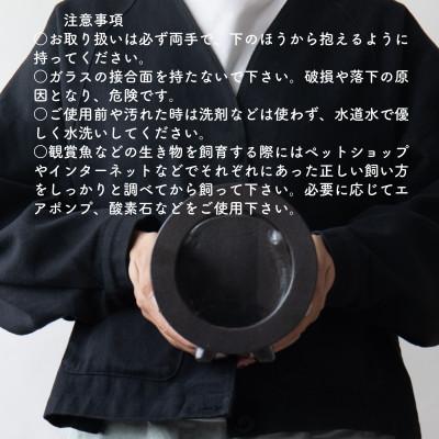 ふるさと納税 甲賀市 信楽焼・明山の 丸水槽・小(黒)aqua-03sの画像