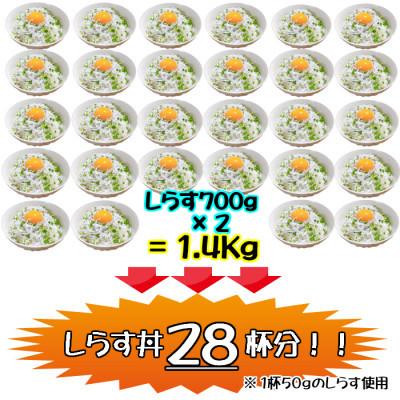 ふるさと納税 湯浅町 湯浅湾の釜揚げシラス!大容量1.4kg(700g×2パック)!【訳あり 家庭用】|y-sf|04