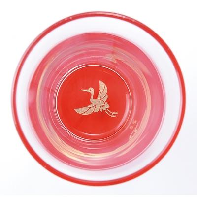ふるさと納税 海南市 紀州漆器 ぬりもん de Verre 一口グラス マスセット 蒔絵 黒 赤 ペア_1