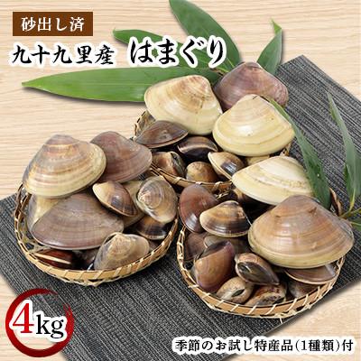 ふるさと納税 白子町 九十九里産 はまぐり 4.0kg[季節のお試し特産品付き]