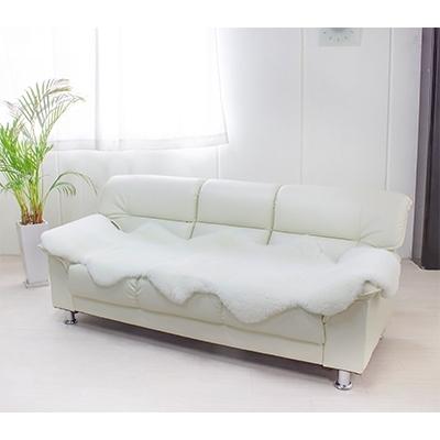 ふるさと納税 宇陀市 ムートンフリース2匹物(ホワイト) ソファーや車の