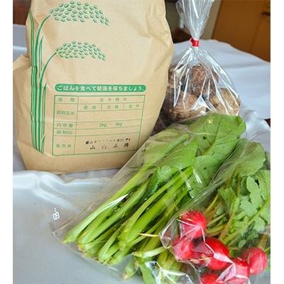 ふるさと納税 勝山市 季節の野菜3〜7種類とコシヒカリ2kg