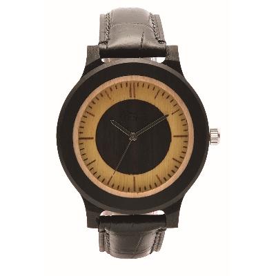 ふるさと納税 旭川市 木製腕時計 プレミアムタイプ(UT-2BY-B)エボニ_01359