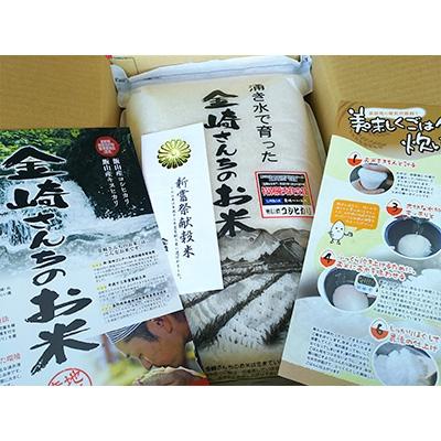 ふるさと納税 米 飯山市 【令和5年産新米】皇室新嘗祭献穀米　精米　10kg　飯山産コシヒカリ　金崎さんちのお米 