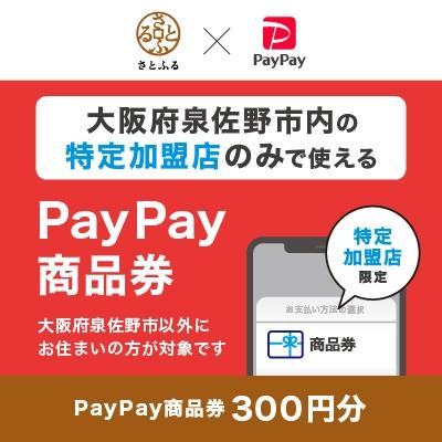 ふるさと納税 泉佐野市 大阪府泉佐野市 PayPay商品券(300円分)※地域内の一部の加盟店のみで利用可