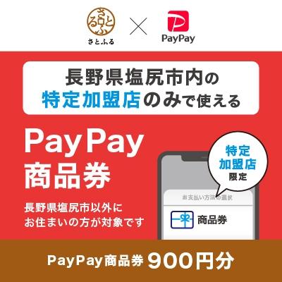 ふるさと納税 塩尻市 長野県塩尻市 PayPay商品券(900円分)※地域内の一部の加盟店のみで利用可