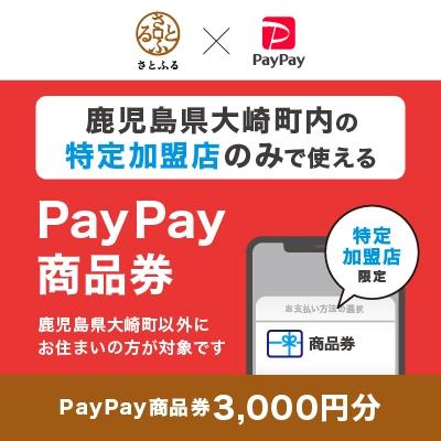 ふるさと納税 大崎町 鹿児島県大崎町 PayPay商品券(3,000円分)※地域内の一部の加盟店のみで利用可