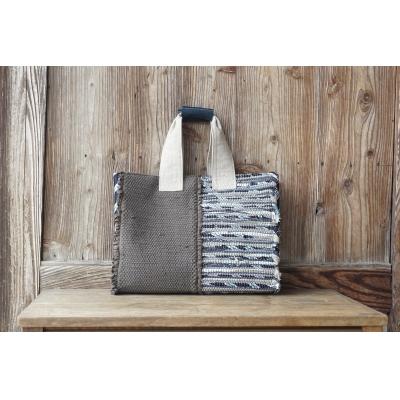 ふるさと納税 松江市 [想い出の布でお作りする世界に1つのomoide bag]裂き織り A3 トートバッグ マチ付き 想