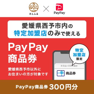 ふるさと納税 西予市 愛媛県西予市 PayPay商品券(300円分)※地域内の一部の加盟店のみで利用可