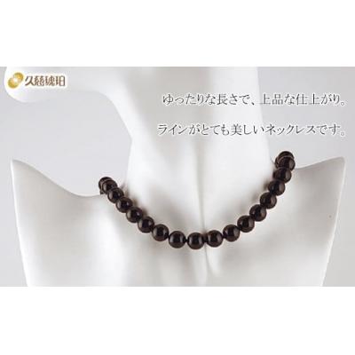 ふるさと納税 久慈市 「久慈ジェット」Amjelogue ネックレス 9mm玉の画像