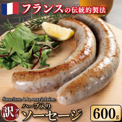 ふるさと納税 吉野川市 訳あり ハーブ ソーセージ 600g 極太