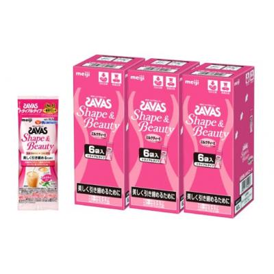 ふるさと納税 倉敷市 ザバス シェイプ&amp;ビューティー ミルクティ トライアル[10.5g×18袋] SAVAS プロテイン