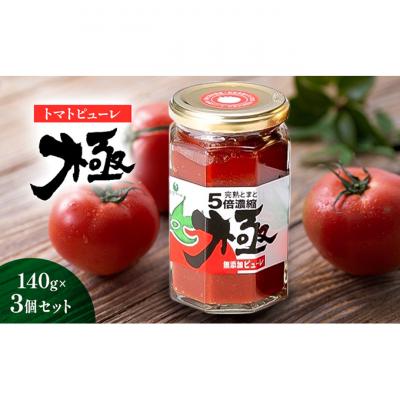 ふるさと納税 新潟市 トマトピューレ「極」 140g×3個