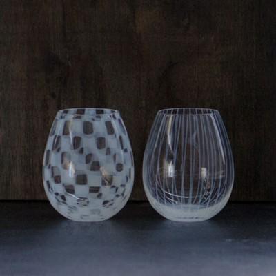 ふるさと納税 墨田区 「すみだモダン」廣田硝子 花蕾 大正浪漫 十草・市松ペア