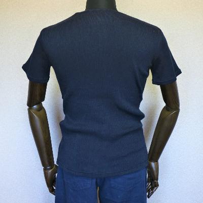ふるさと納税 五泉市 コットンリブヘンリーネック半袖Tシャツ(メンズ 