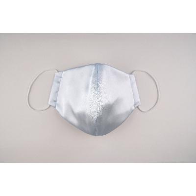 ふるさと納税 山形県 肌にやさしい「シルクマスク」ベビーブルー