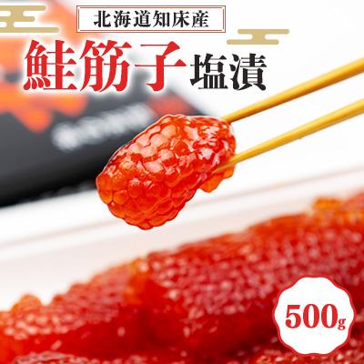 ふるさと納税 斜里町 [北海道知床産]鮭筋子(塩漬) 500g