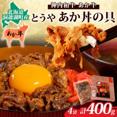 ふるさと納税 洞爺湖町 北海道産 とうやあか丼の具 2箱 100g×4袋 牛丼 神内和牛あか