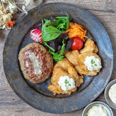 ふるさと納税 都城市 チキン南蛮観音池ポークと和牛の合挽手ごねハンバーグ|y-sf|02