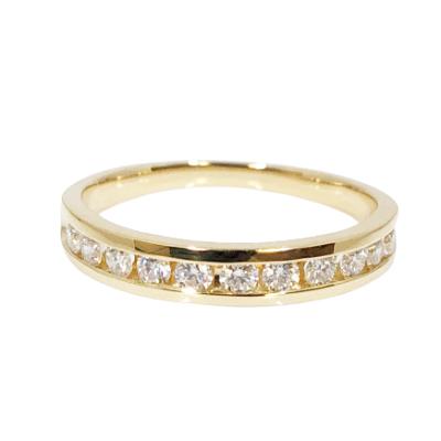 ふるさと納税 甲府市 18金製 ハーフエタニティー ダイヤ リング 0.3ct 5号[RD3900K]