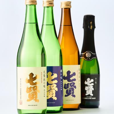 ふるさと納税 山梨県 山梨のお酒 七賢 純米・純米吟醸・純米大吟醸・ぴかぴか光る輪っか日本酒 4本仕かける [日本酒]