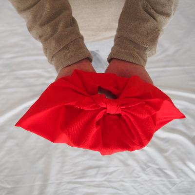 ふるさと納税 田原本町 あづま袋 Sサイズ 1セット/カラー レッド/お弁当袋に。