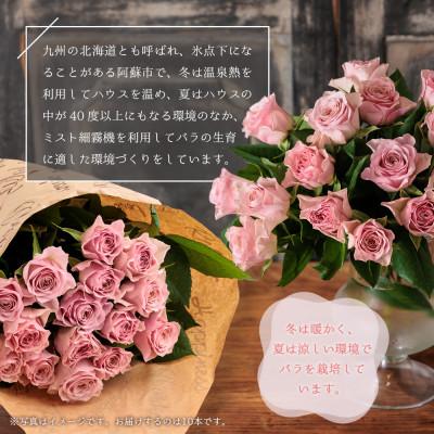 ふるさと納税 阿蘇市 バラの花束(ピンクパープル系)1束10本_1