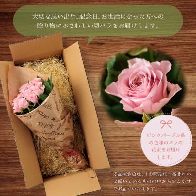 ふるさと納税 阿蘇市 バラの花束(ピンクパープル系)1束10本_2