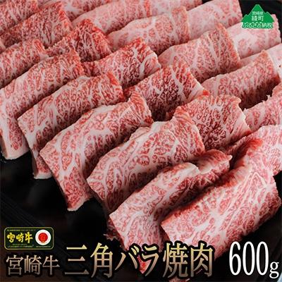 ふるさと納税 綾町 宮崎牛三角バラ焼肉600g(綾町)