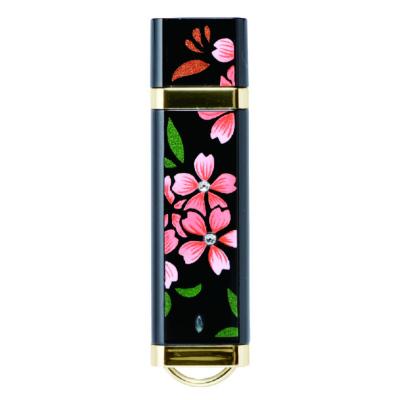 ふるさと納税 海南市 蒔絵USBフラッシュメモリ スワロフスキー桜 桐箱入り