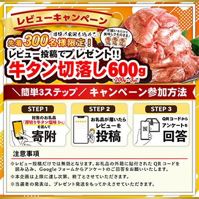 ふるさと納税 牛タン 花巻市 【4/6〜順次発送】厚切り牛タン塩味 1kg 