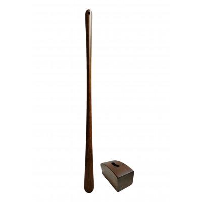 ふるさと納税 和歌山市 立ったままで使える!木製ロング靴べら【台座付き】 74.5cm 日本製 | 