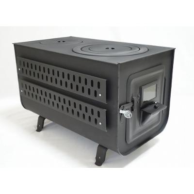 ふるさと納税 小樽市 新保製作所 角型薪ストーブ窓付ガード付