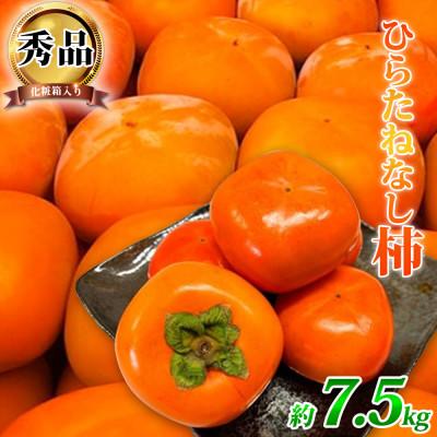 ふるさと納税 印南町 和歌山秋の味覚 平核無柿(ひらたねなしがき)約7.5kg