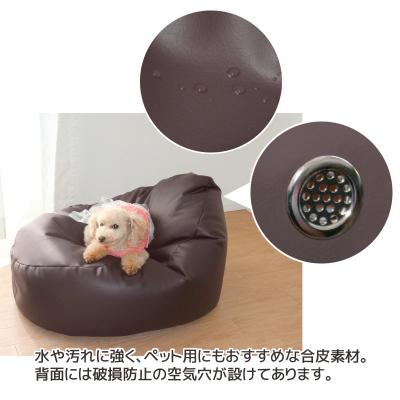 Posh Creations ビーズクッション チェア ネイビー つ74 ②