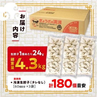 ふるさと納税 坂戸市 業務用冷凍生餃子3袋(180個)　ぎょうざの満洲_3