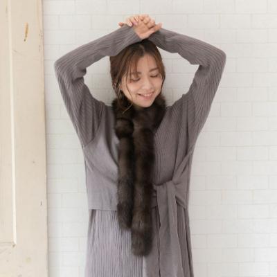 ふるさと納税 御坊市 高級毛皮 ロシアンセーブルロングマフラー