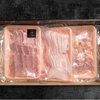 オープニング大セール ふるさと納税 中津市 おおいた和牛 大分県産豚 おおいた冠地どり3種盛 合計750g Materialworldblog Com