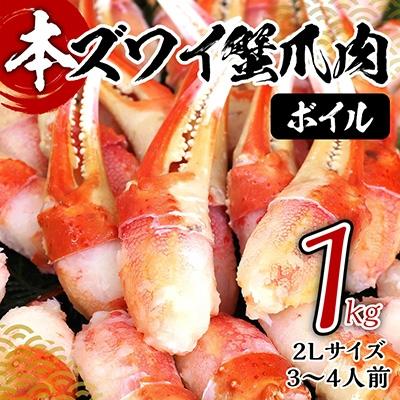 ふるさと納税 泉佐野市 ボイル本ズワイ蟹爪肉 たっぷり1kg カット済み 2Lサイズ(3-4人前)