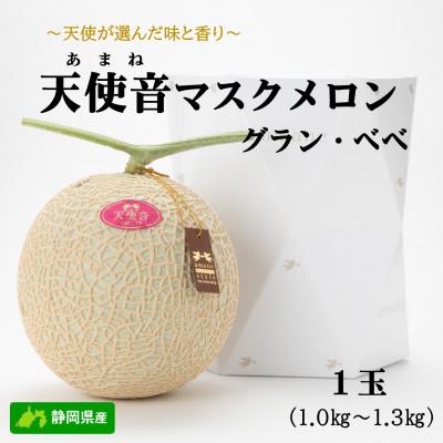 ふるさと納税 浜松市 天使音(あまね)マスクメロン グラン・べべ(1.0kg〜1.3kg)