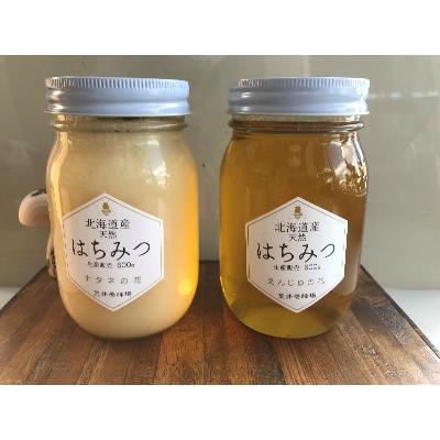 ふるさと納税 北広島市 北海道産はちみつ「 えんじゅの花」・「ナタネの花」各600g 国産蜂蜜 食べ比べ