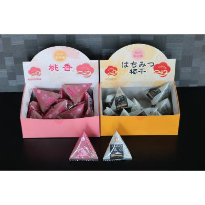 ふるさと納税 美浜町 紀州南高梅 はちみつ梅干&amp;桃の梅干(テトラピロー)各12個入り