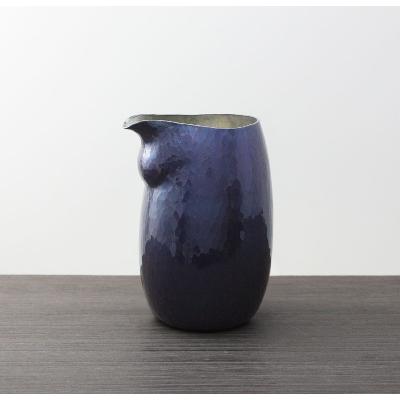 ふるさと納税 弥彦村 銅製 青藍色 片口 袋口 徳利(小) 1合 200ml 手作り 日本酒 贈答品 新潟県 弥彦村