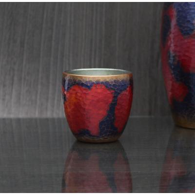 ふるさと納税 弥彦村 [冷たい口当たり]百年物語 銅製 茜色-錦-ぐいみ 日本酒 新潟県 弥彦村